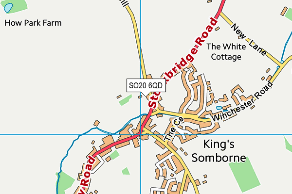 SO20 6QD map - OS VectorMap District (Ordnance Survey)