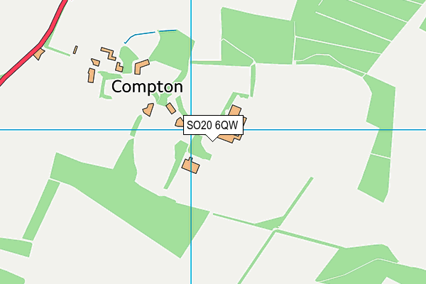 SO20 6QW map - OS VectorMap District (Ordnance Survey)