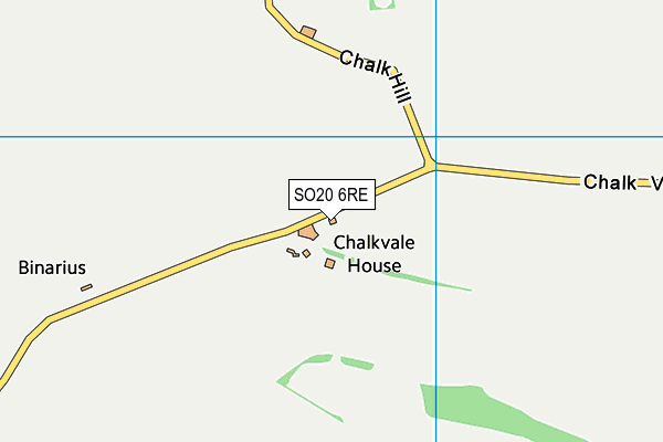 SO20 6RE map - OS VectorMap District (Ordnance Survey)