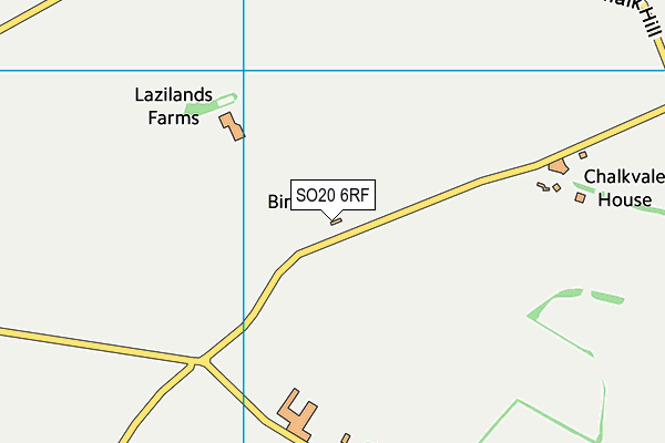 SO20 6RF map - OS VectorMap District (Ordnance Survey)