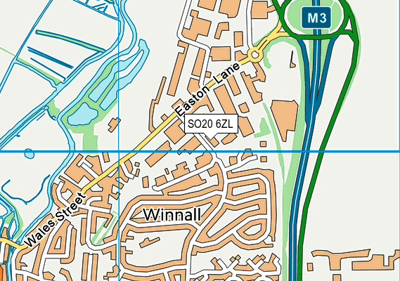 SO20 6ZL map - OS VectorMap District (Ordnance Survey)