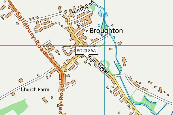 SO20 8AA map - OS VectorMap District (Ordnance Survey)