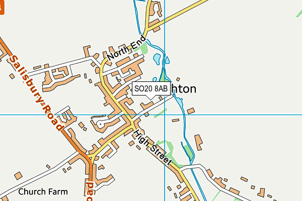 SO20 8AB map - OS VectorMap District (Ordnance Survey)