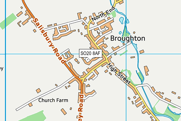 SO20 8AF map - OS VectorMap District (Ordnance Survey)