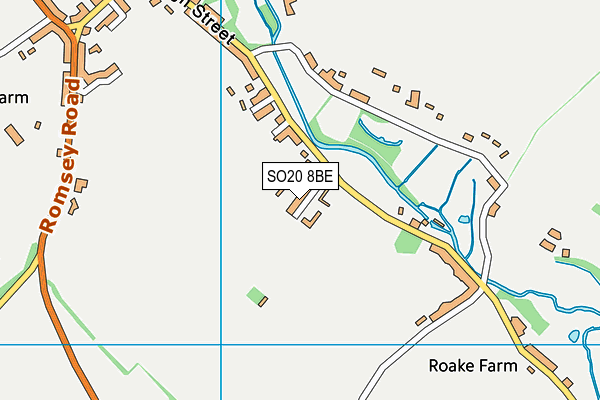 SO20 8BE map - OS VectorMap District (Ordnance Survey)