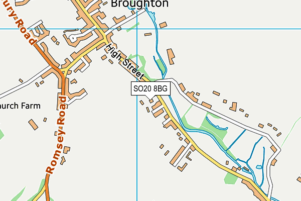 SO20 8BG map - OS VectorMap District (Ordnance Survey)