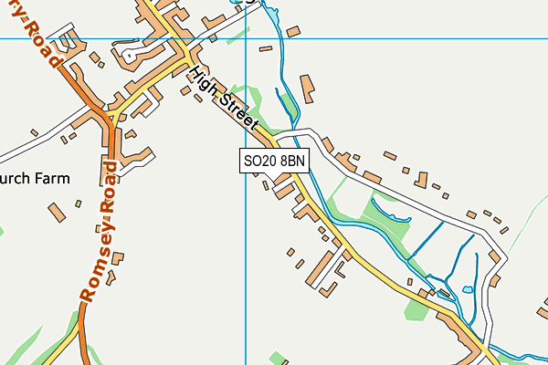 SO20 8BN map - OS VectorMap District (Ordnance Survey)