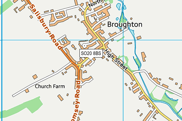 SO20 8BS map - OS VectorMap District (Ordnance Survey)