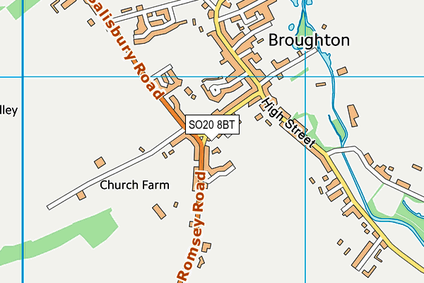 SO20 8BT map - OS VectorMap District (Ordnance Survey)