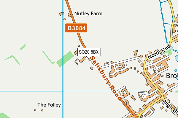 SO20 8BX map - OS VectorMap District (Ordnance Survey)