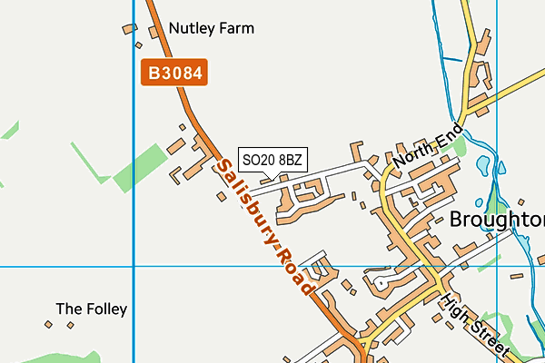 SO20 8BZ map - OS VectorMap District (Ordnance Survey)