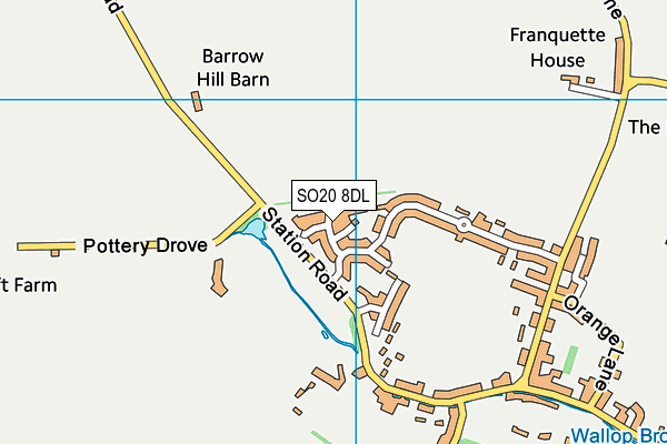 SO20 8DL map - OS VectorMap District (Ordnance Survey)