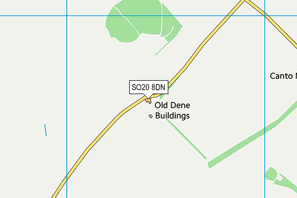 SO20 8DN map - OS VectorMap District (Ordnance Survey)