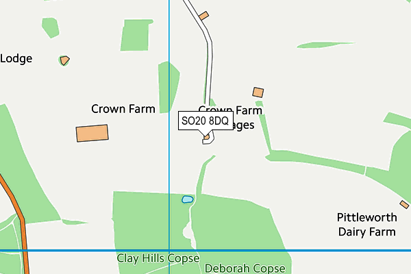 SO20 8DQ map - OS VectorMap District (Ordnance Survey)