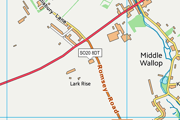 SO20 8DT map - OS VectorMap District (Ordnance Survey)