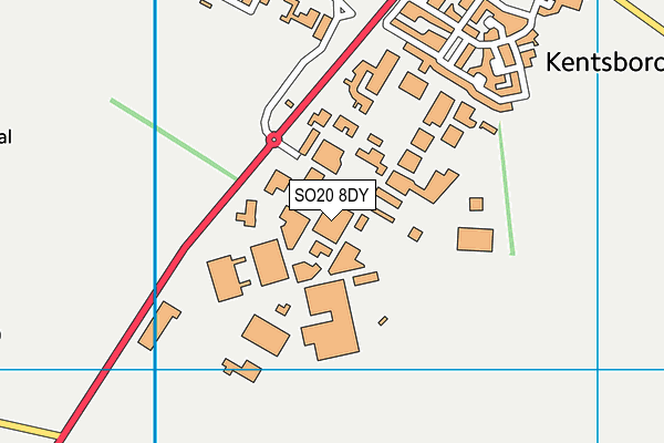 SO20 8DY map - OS VectorMap District (Ordnance Survey)
