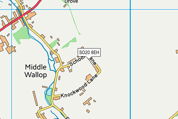 Wallop Primary School map (SO20 8EH) - OS VectorMap District (Ordnance Survey)
