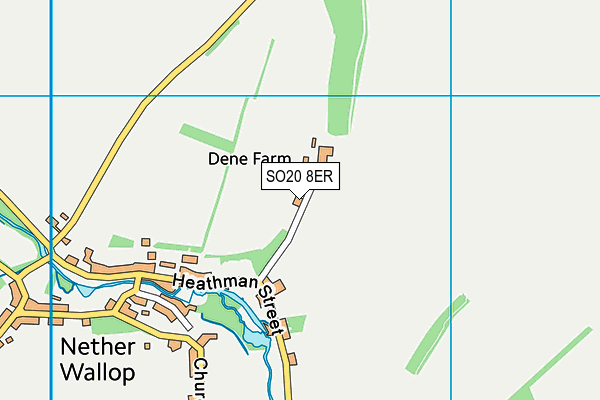 SO20 8ER map - OS VectorMap District (Ordnance Survey)