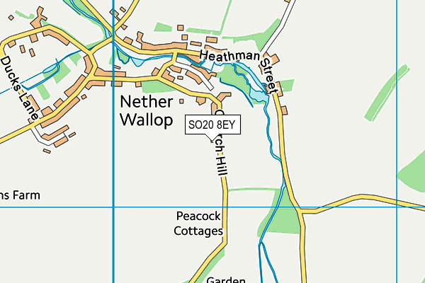 SO20 8EY map - OS VectorMap District (Ordnance Survey)