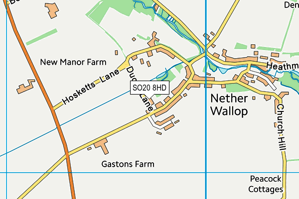 SO20 8HD map - OS VectorMap District (Ordnance Survey)