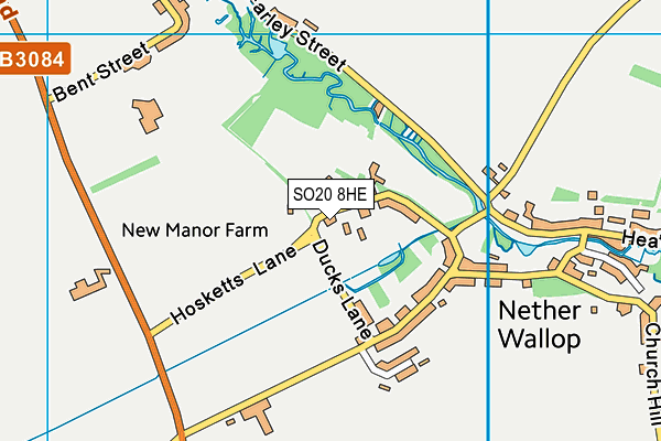 SO20 8HE map - OS VectorMap District (Ordnance Survey)