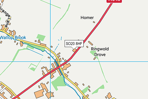 SO20 8HF map - OS VectorMap District (Ordnance Survey)