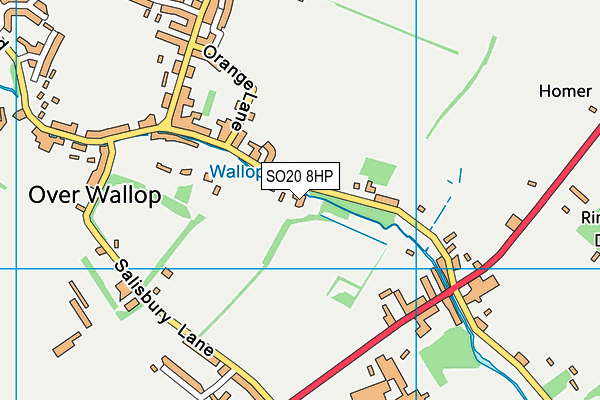 SO20 8HP map - OS VectorMap District (Ordnance Survey)