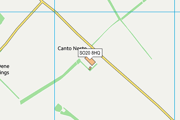 SO20 8HQ map - OS VectorMap District (Ordnance Survey)