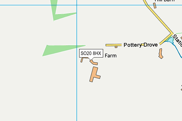 SO20 8HX map - OS VectorMap District (Ordnance Survey)