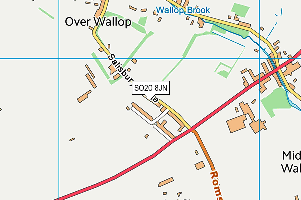 SO20 8JN map - OS VectorMap District (Ordnance Survey)