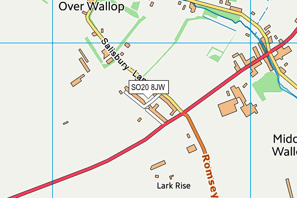 SO20 8JW map - OS VectorMap District (Ordnance Survey)
