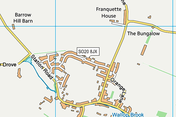 SO20 8JX map - OS VectorMap District (Ordnance Survey)