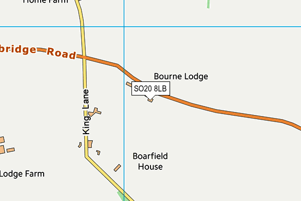 SO20 8LB map - OS VectorMap District (Ordnance Survey)