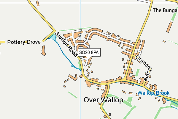SO20 8PA map - OS VectorMap District (Ordnance Survey)