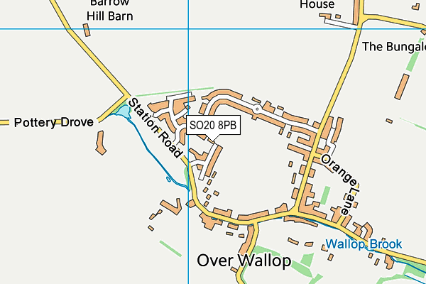 SO20 8PB map - OS VectorMap District (Ordnance Survey)