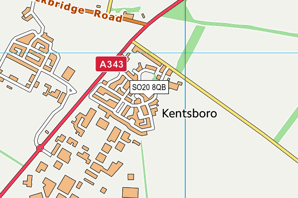 SO20 8QB map - OS VectorMap District (Ordnance Survey)