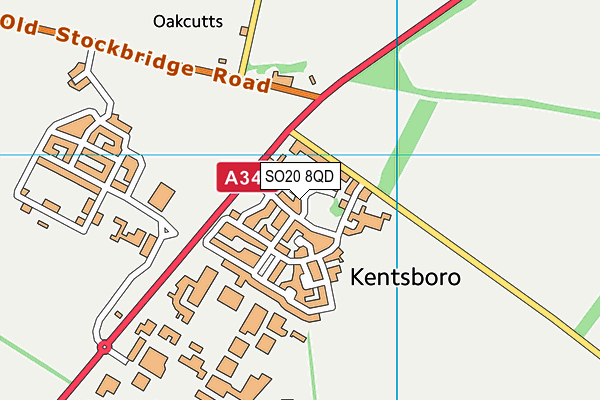 SO20 8QD map - OS VectorMap District (Ordnance Survey)