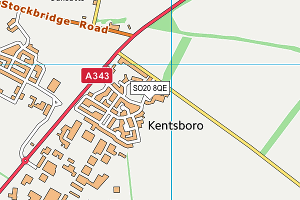 SO20 8QE map - OS VectorMap District (Ordnance Survey)