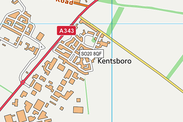 SO20 8QF map - OS VectorMap District (Ordnance Survey)