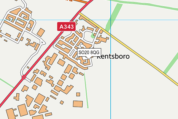 SO20 8QG map - OS VectorMap District (Ordnance Survey)