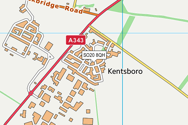 SO20 8QH map - OS VectorMap District (Ordnance Survey)