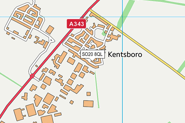 SO20 8QL map - OS VectorMap District (Ordnance Survey)