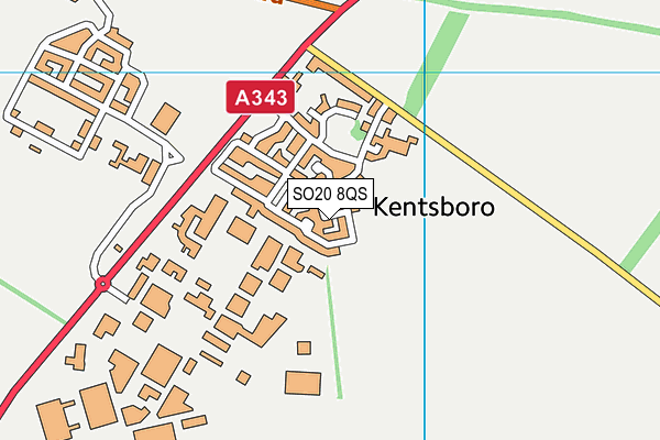 SO20 8QS map - OS VectorMap District (Ordnance Survey)