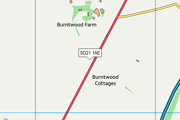 SO21 1AE map - OS VectorMap District (Ordnance Survey)