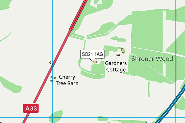 SO21 1AG map - OS VectorMap District (Ordnance Survey)