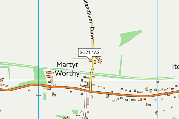 SO21 1AS map - OS VectorMap District (Ordnance Survey)