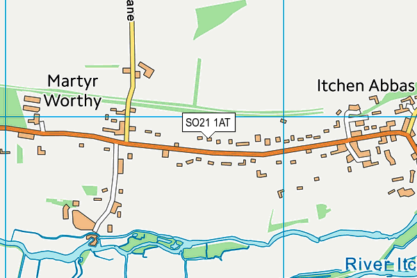 SO21 1AT map - OS VectorMap District (Ordnance Survey)