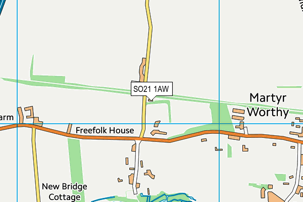 SO21 1AW map - OS VectorMap District (Ordnance Survey)