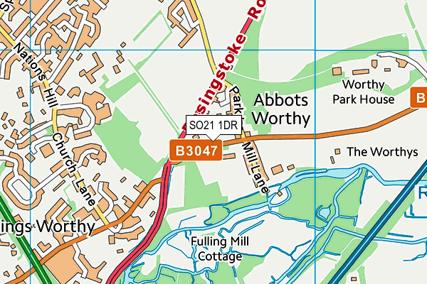 SO21 1DR map - OS VectorMap District (Ordnance Survey)