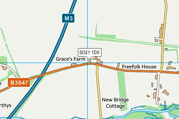 SO21 1DX map - OS VectorMap District (Ordnance Survey)